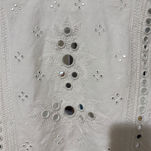 LoveShackFancy Veranda linen embellished White Jacket - Picture 13 of 13